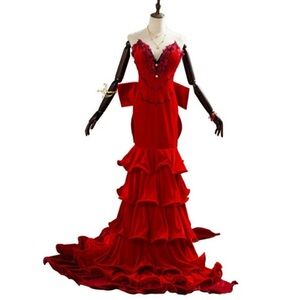 NWOT Final Fantasy VII Remake Aerith Red Dress Cosplay size M